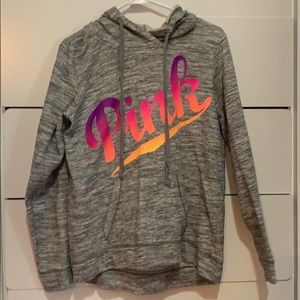 Gray PINK hooded sweatshirt